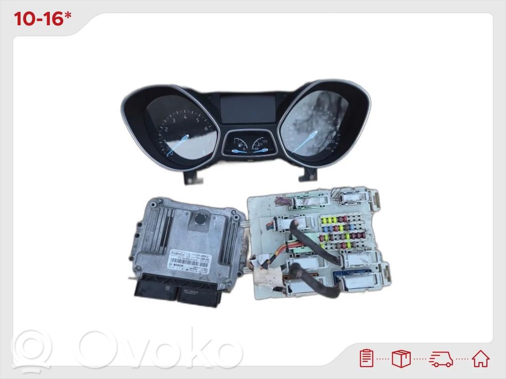 Ford Focus Juego de cerradura y set ECU del motor 