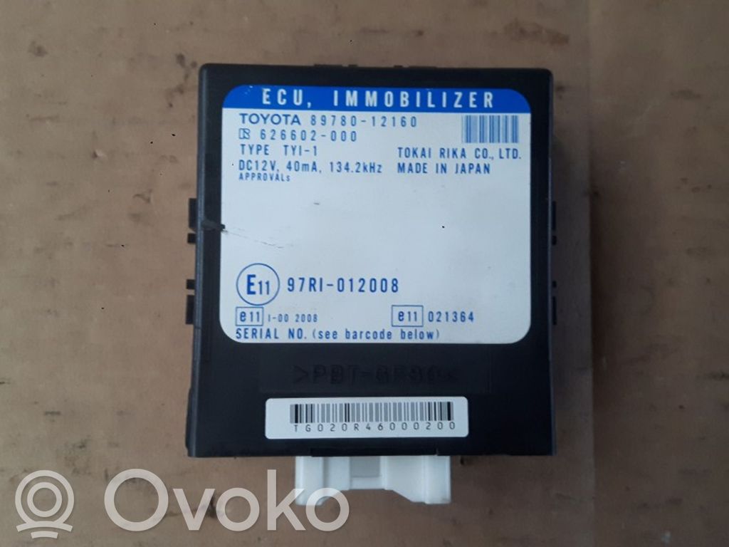 Toyota Corolla E120 E130 Immobilizer control unit/module 