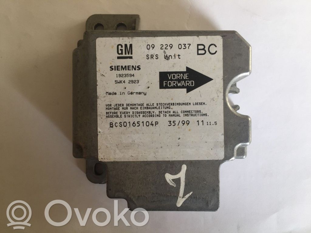 Opel Astra G Unidad de control/módulo del Airbag 