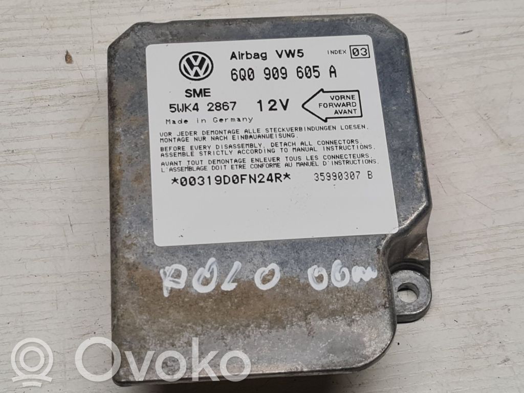 Volkswagen Polo III 6N 6N2 6NF Airbag control unit/module 