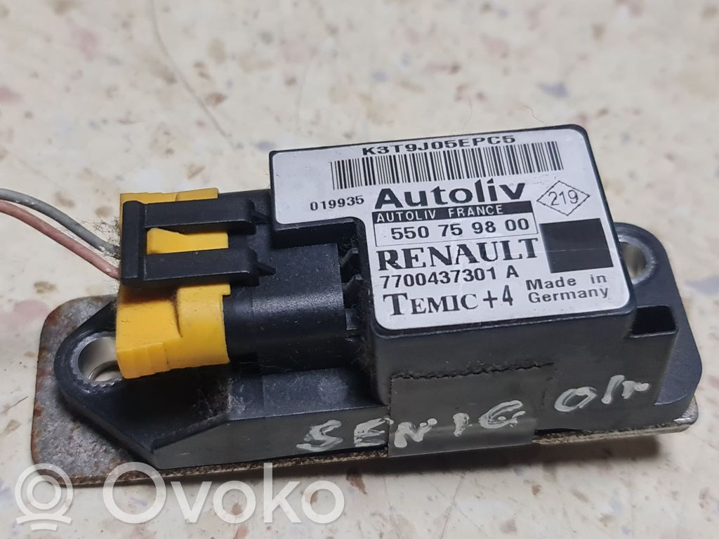 Renault Scenic I Airbagsensor Crashsensor Drucksensor 