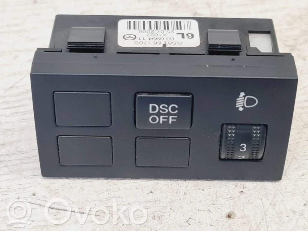 Mazda 6 Headlight level height control switch 
