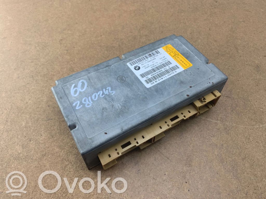 BMW 5 E60 E61 Oro pagalvių valdymo blokas 