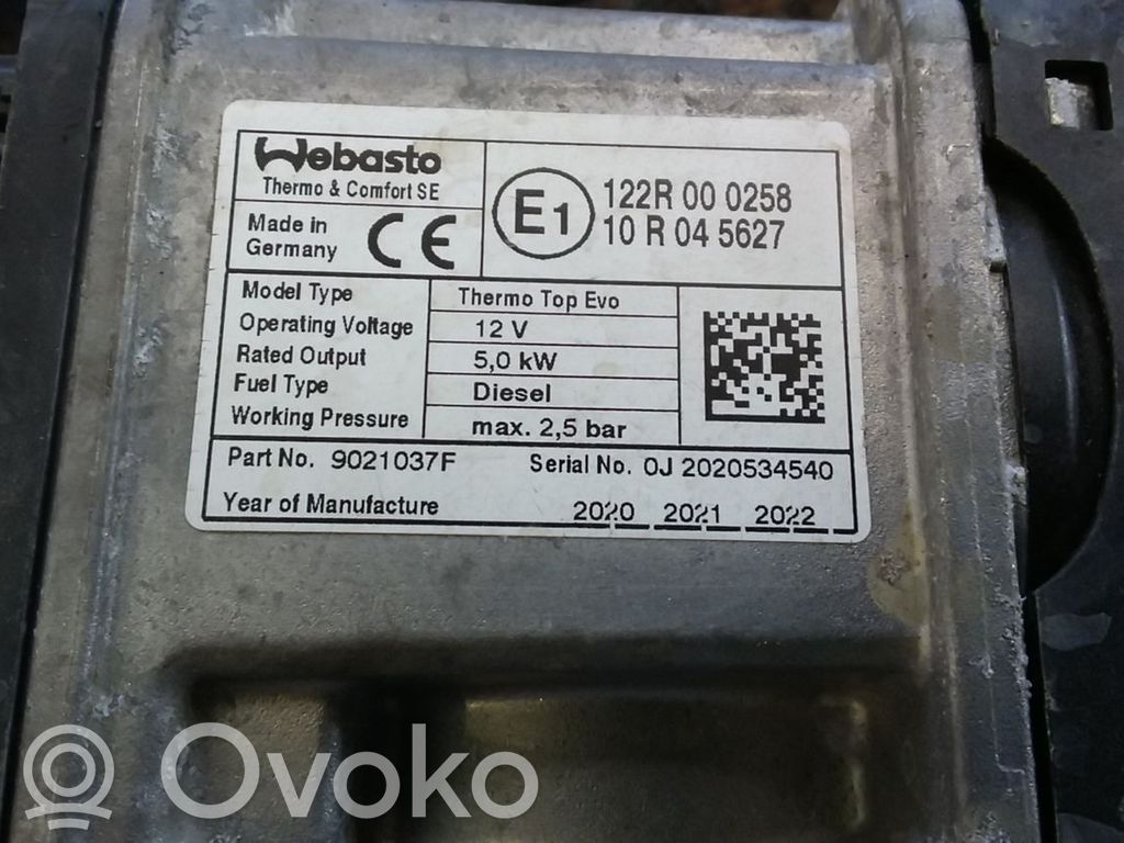 Autonomā apsilde ("Webasto")   9021037F