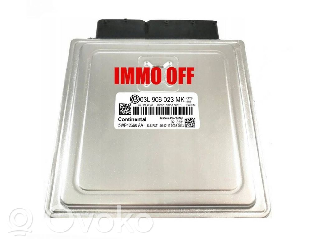 Engine control unit/module ECU   03L906023MK,5WP42690AA