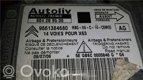 Airbag control unit/module   604289500,9661384680