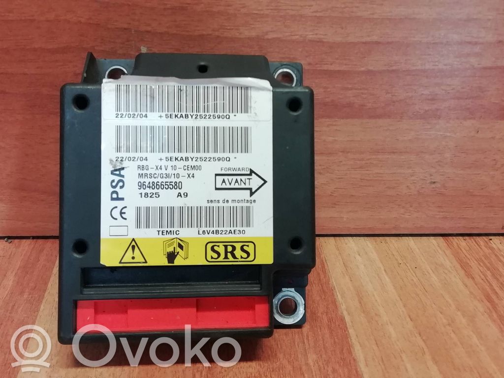 Airbag control unit/module   9648665580,5EKABY2522590Q,L6V4B22AE30
