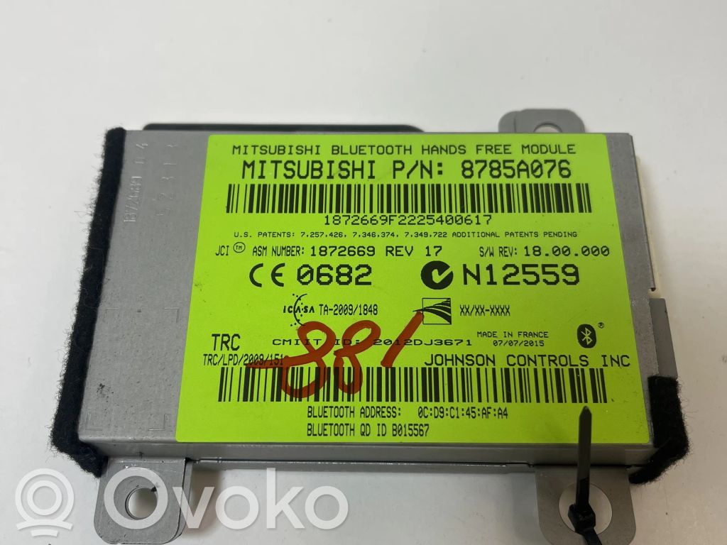 Mitsubishi Outlander Bluetooth control unit module 