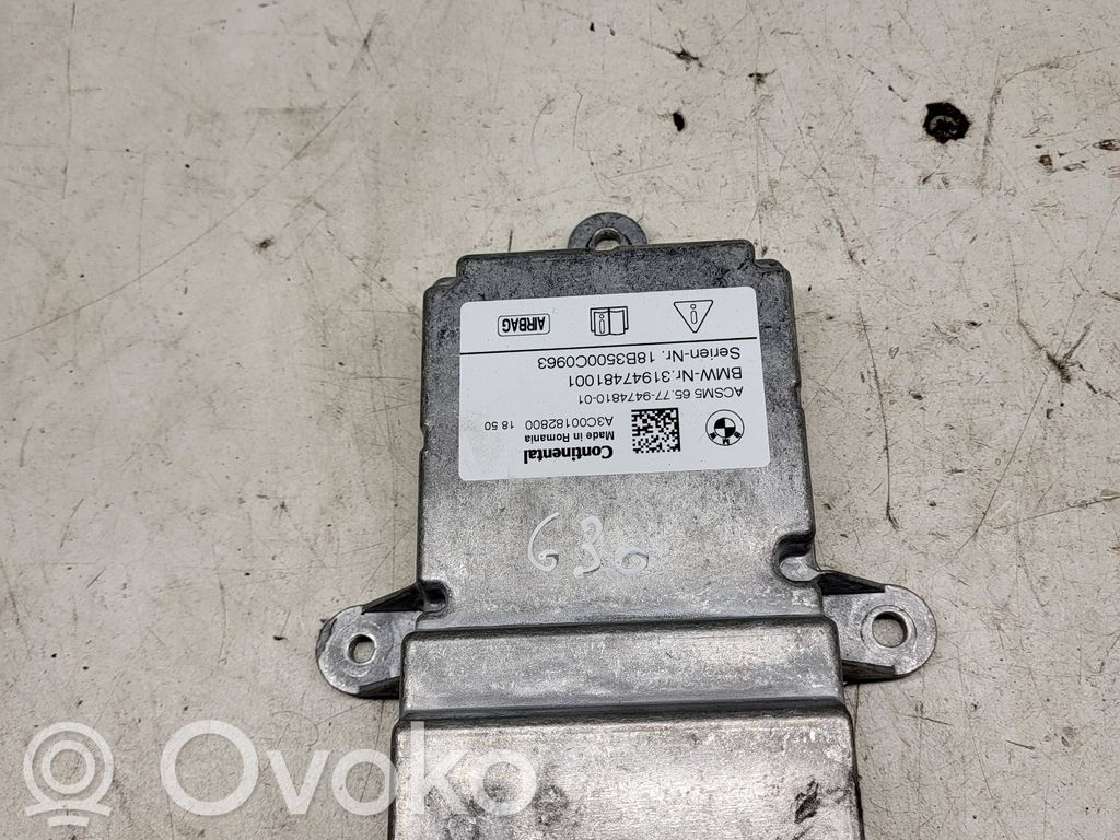 BMW 5 G30 G31 G38 Sterownik / Moduł Airbag 