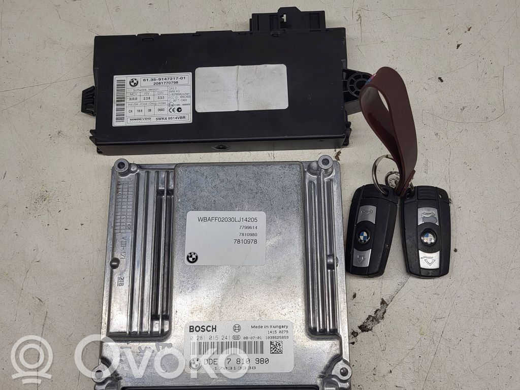 BMW X5 E70 Engine ECU kit and lock set 