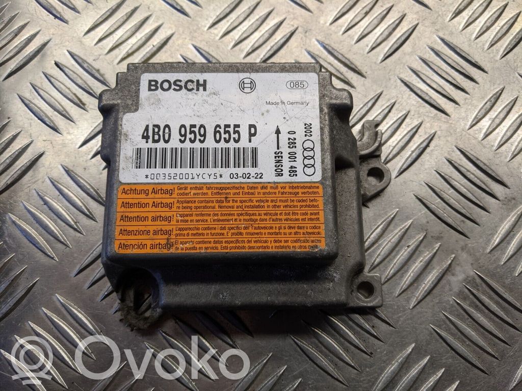 Airbag control unit/module   4B0959655P,0285001485