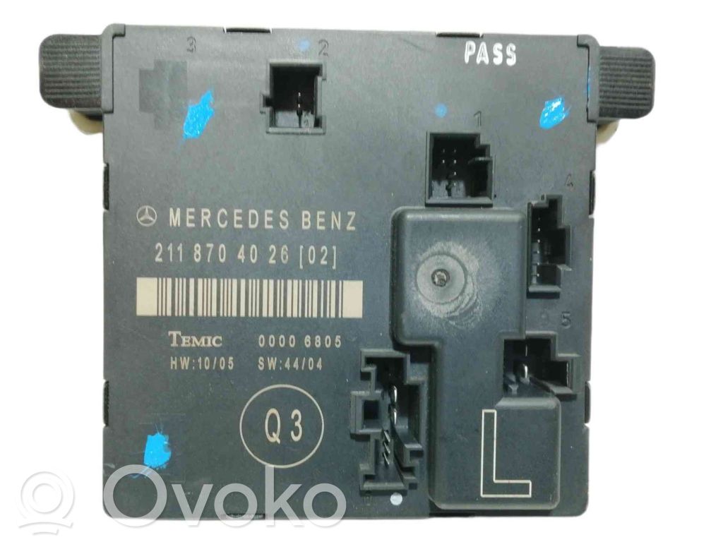Mercedes-Benz Sprinter W901 W902 W903 W904 Centralina cancello 