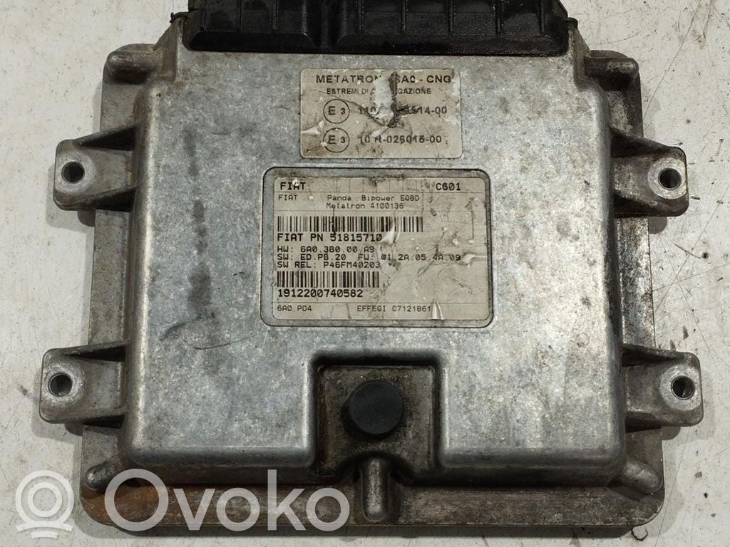Fiat Panda II Unidad de control/módulo de gas GLP