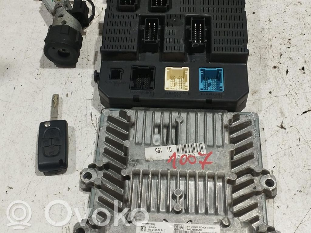 Peugeot 1007 Engine ECU kit and lock set 