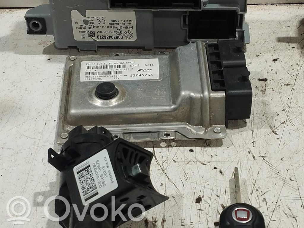 Fiat Panda III Engine ECU kit and lock set 