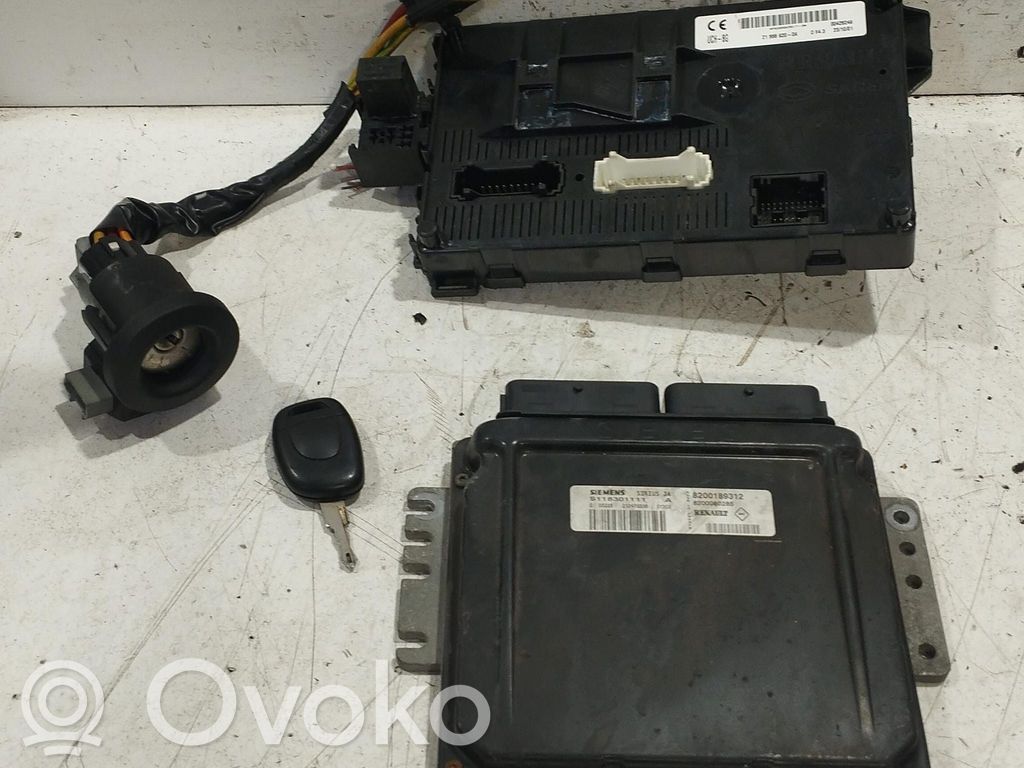 Renault Clio II Komputer / Sterownik ECU i komplet kluczy