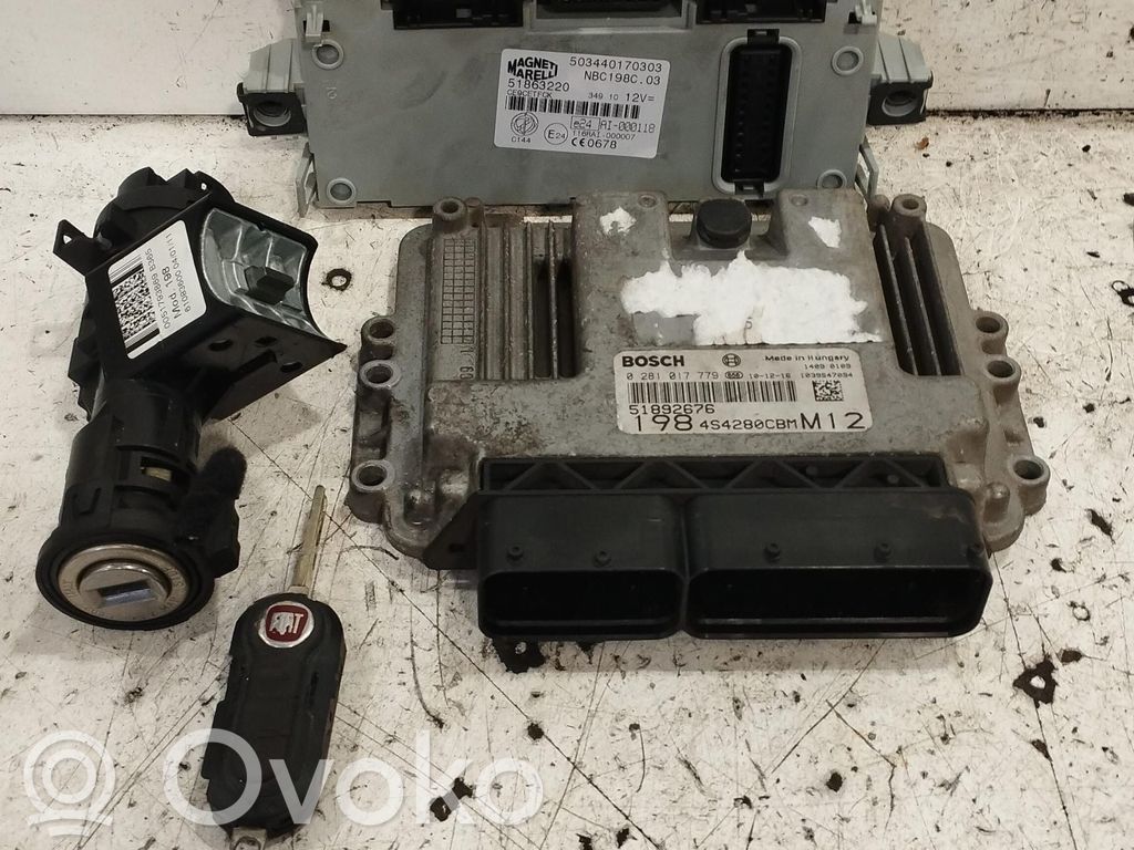 Fiat Bravo Engine ECU kit and lock set 
