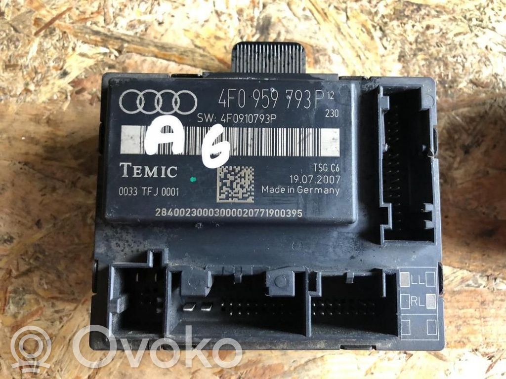 Audi A6 S6 C6 4F Door control unit/module 