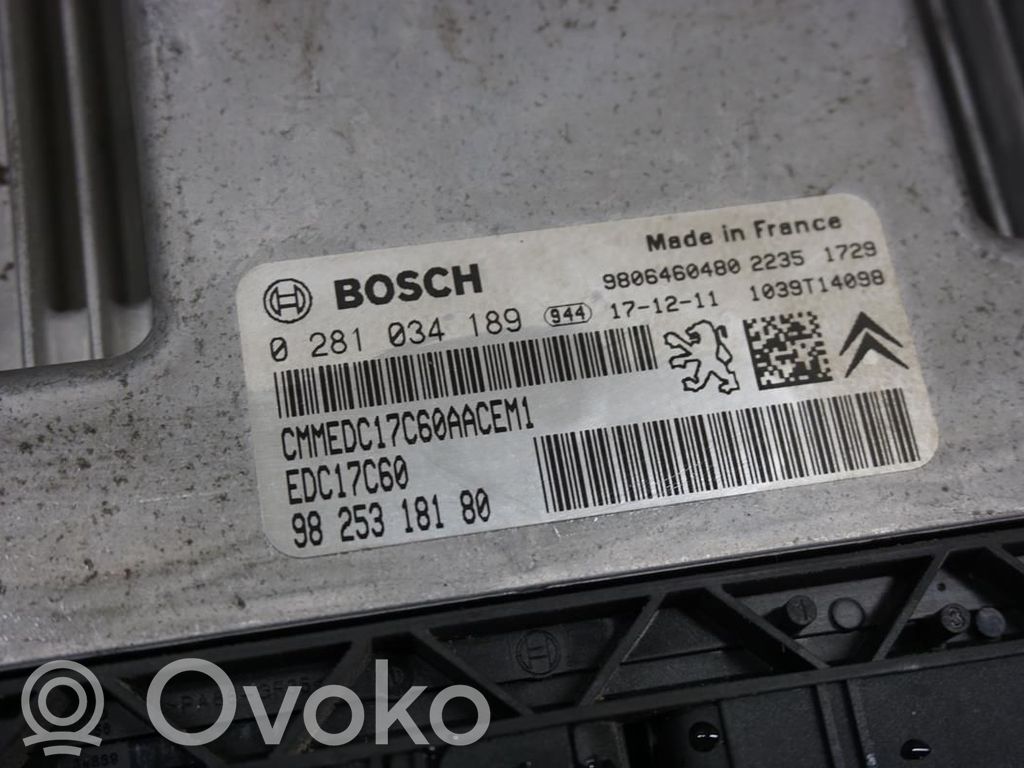 Peugeot Expert Injection control unit/module 