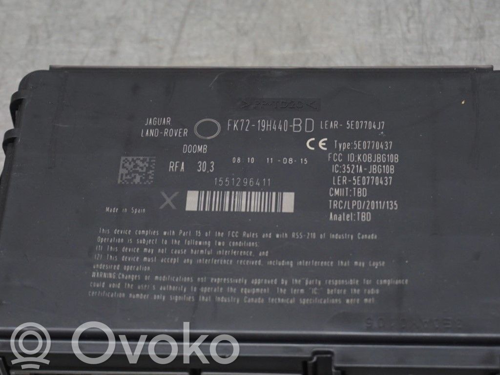 Jaguar XJ X351 Unité de commande / module de verrouillage centralisé porte 