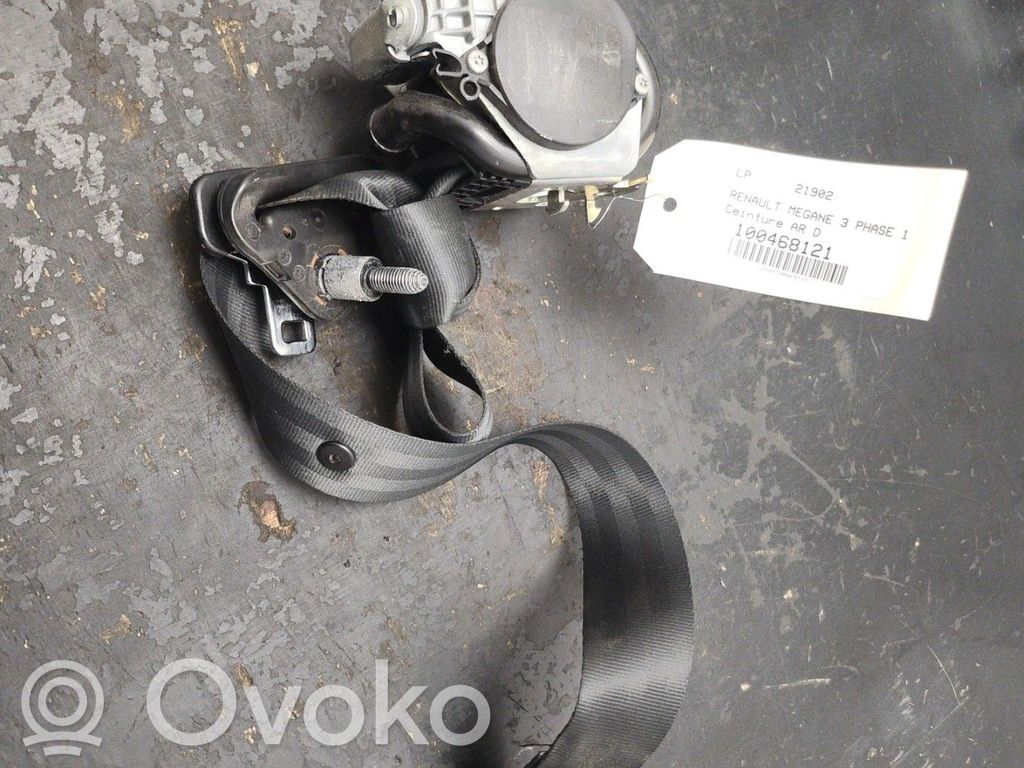 Renault Megane III Cinturón trasero 