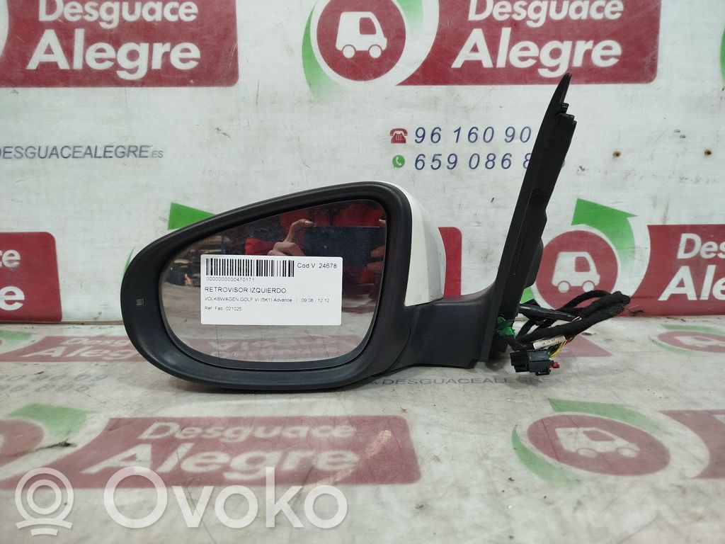 Volkswagen Golf VI Specchietto retrovisore elettrico portiera anteriore