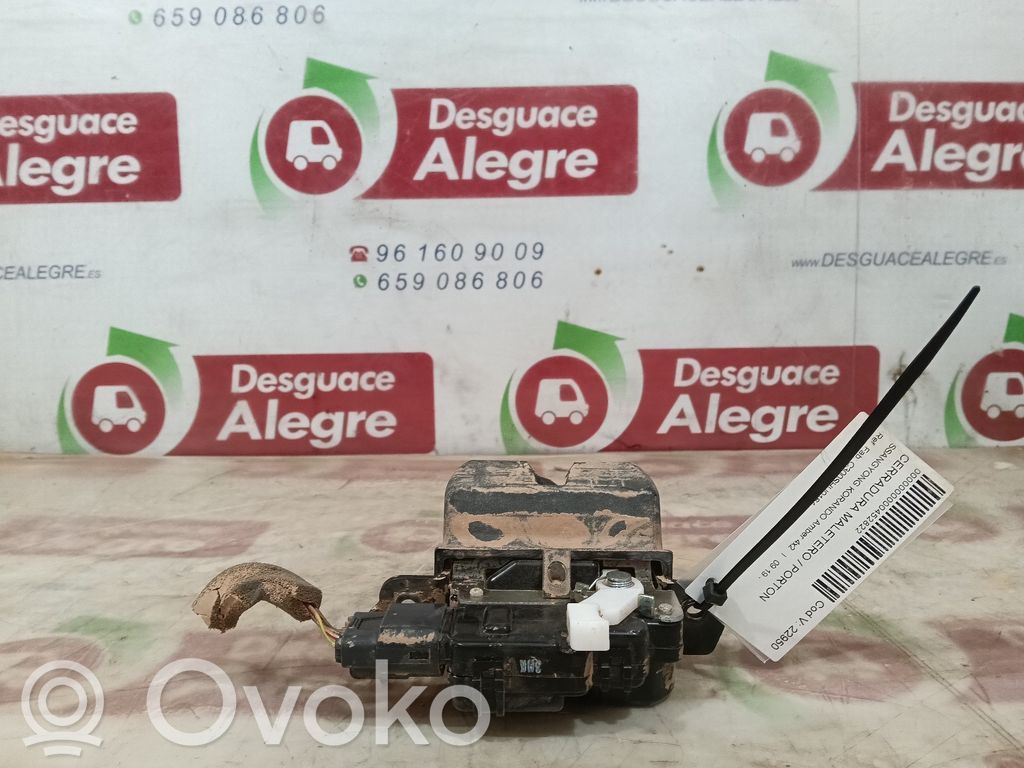 SsangYong Korando Cierre/cerradura/bombín del maletero/compartimento de carga 
