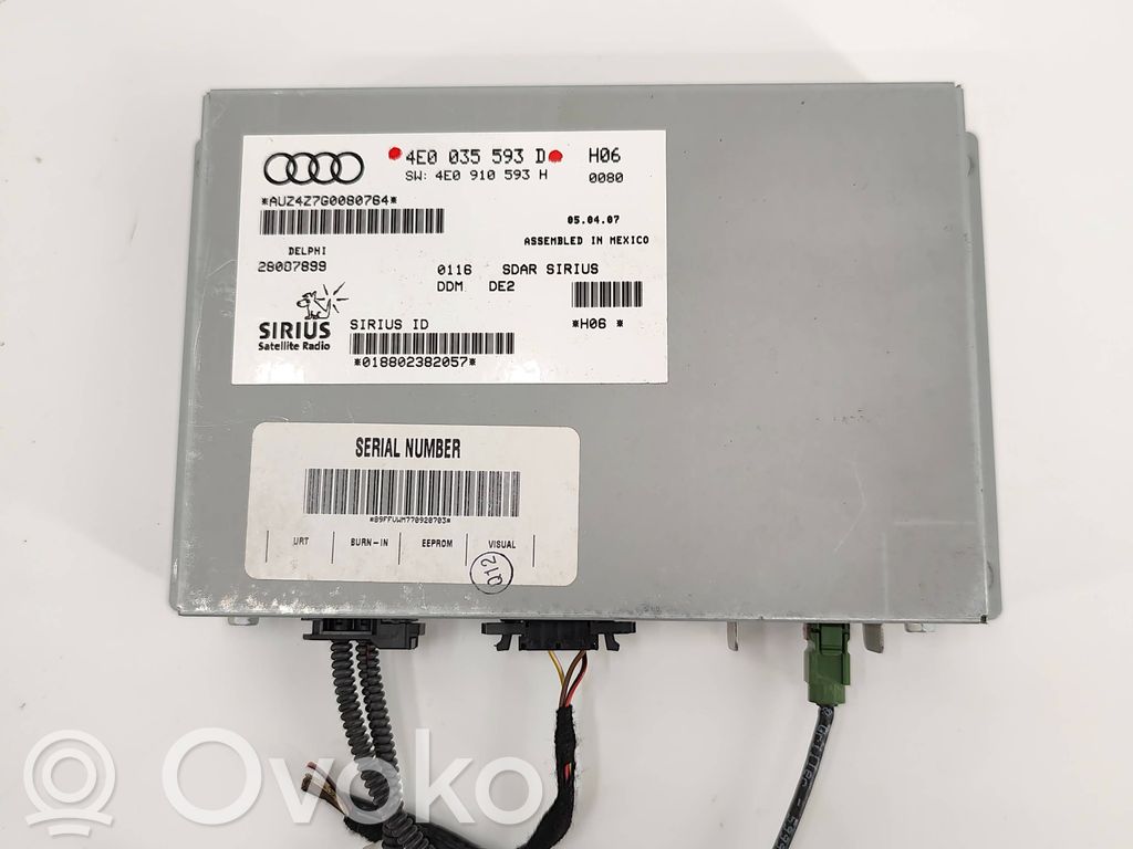 Head unit multimedia control   4E0035593D,4E0910593H