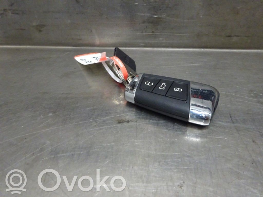 Volkswagen PASSAT B8 Klucz / Karta zapłonu 