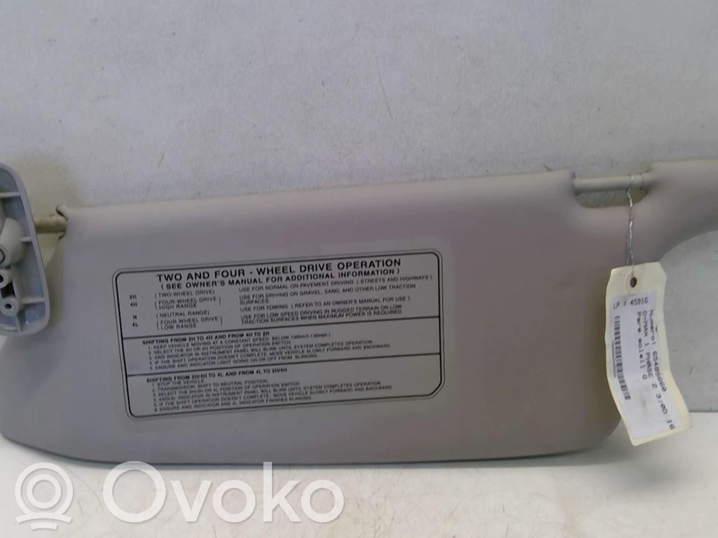 Isuzu D-Max Sun visor 