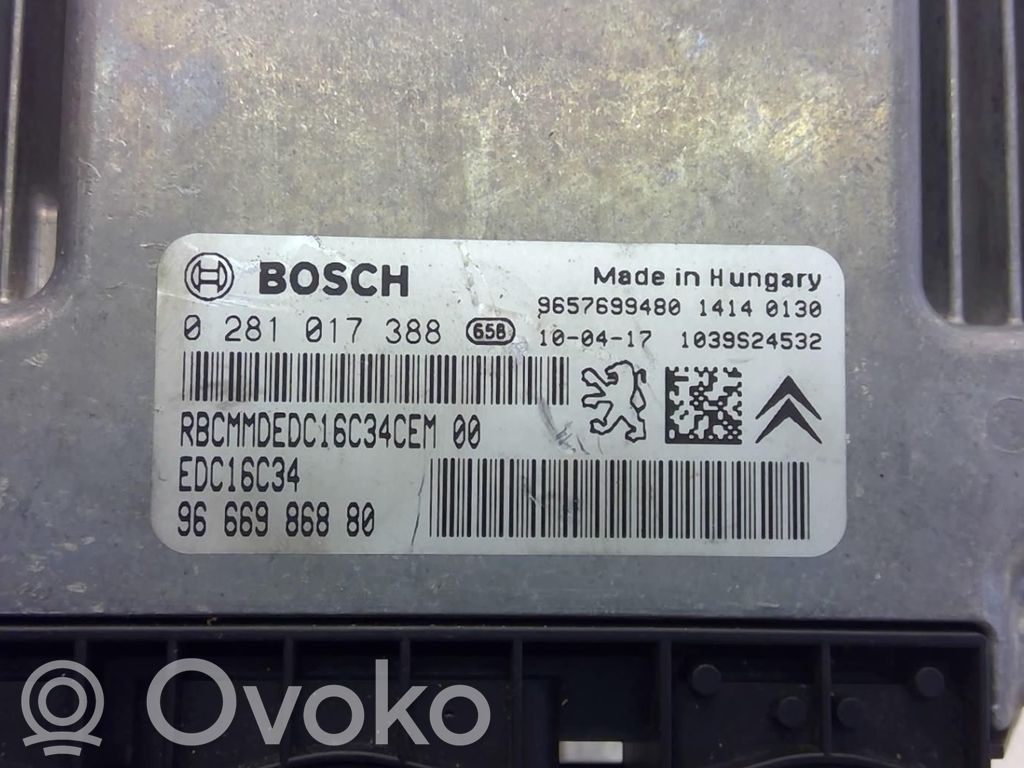 Peugeot 207 Engine control unit/module 