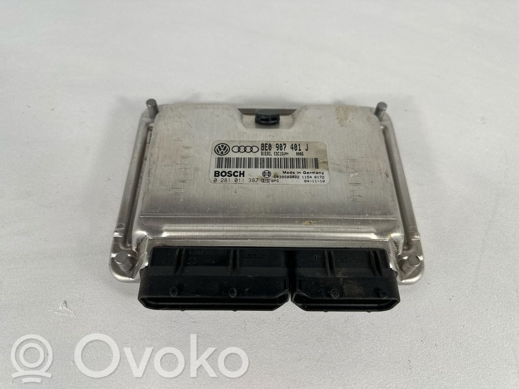 Engine control unit/module   8E0907401J,0281011387
