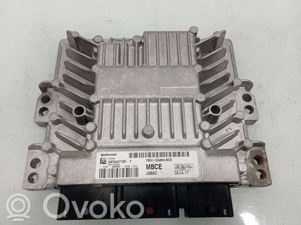 Unidad de control/módulo del motor   7M5112A650BCE,5WS40778FT
