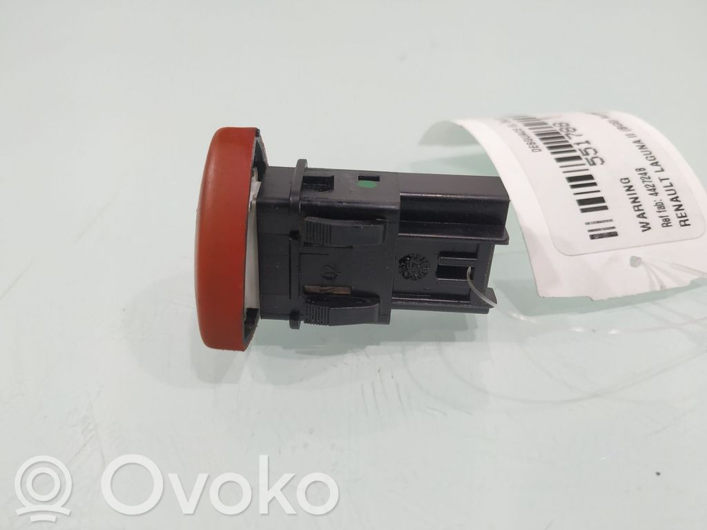 Renault Laguna II Botón interruptor de luz de peligro 