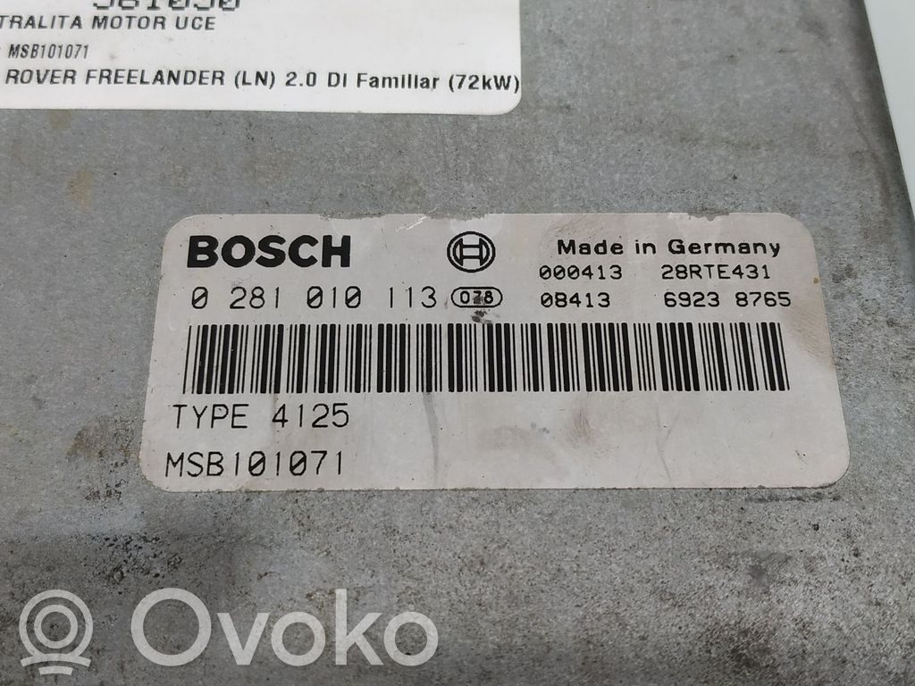 Engine control unit/module   MSB101071