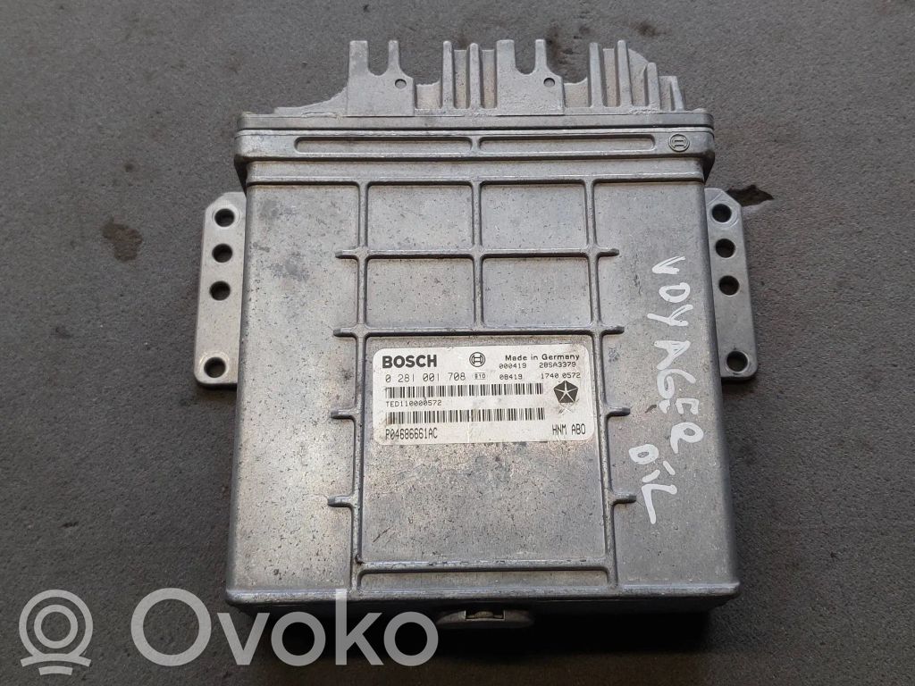 Engine control unit/module   0281001708,P04686661AC,28SA3379,TED110000572