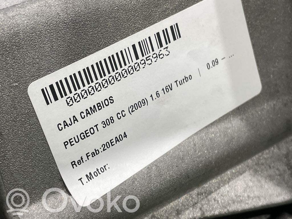 Peugeot 308 Manual 5 speed gearbox 