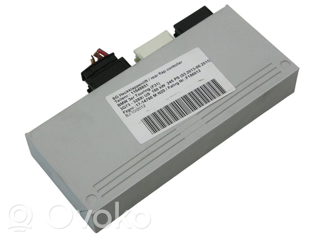 BMW 3 F30 F35 F31 Sterownik / Moduł elektrycznej klapy tylnej / bagażnika 