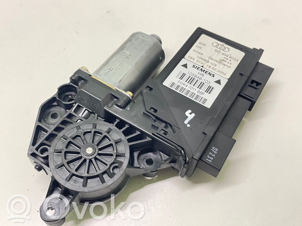 Audi A4 S4 B7 8E 8H Takaoven ikkunan nostomoottori 