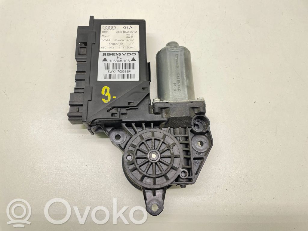 Audi A4 S4 B6 8E 8H Silniczek podnoszenia szyby drzwi tylnych 