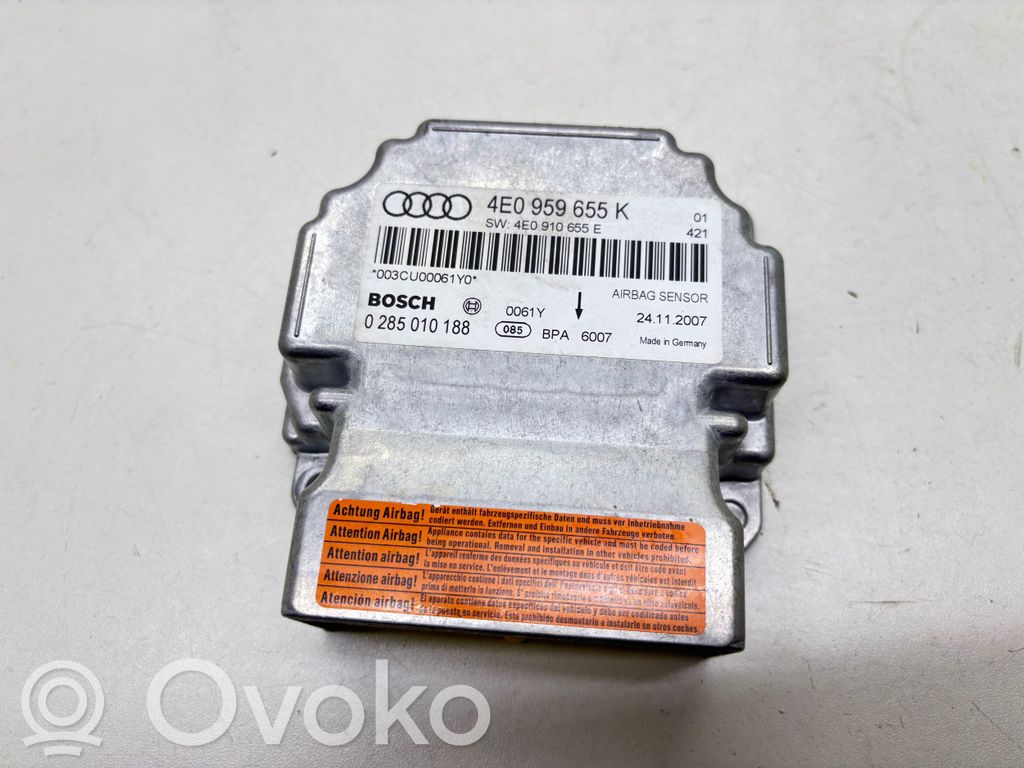 Audi A8 S8 D3 4E Airbag control unit/module 