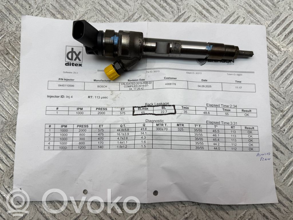 Toyota Auris E180 Inyector de combustible 