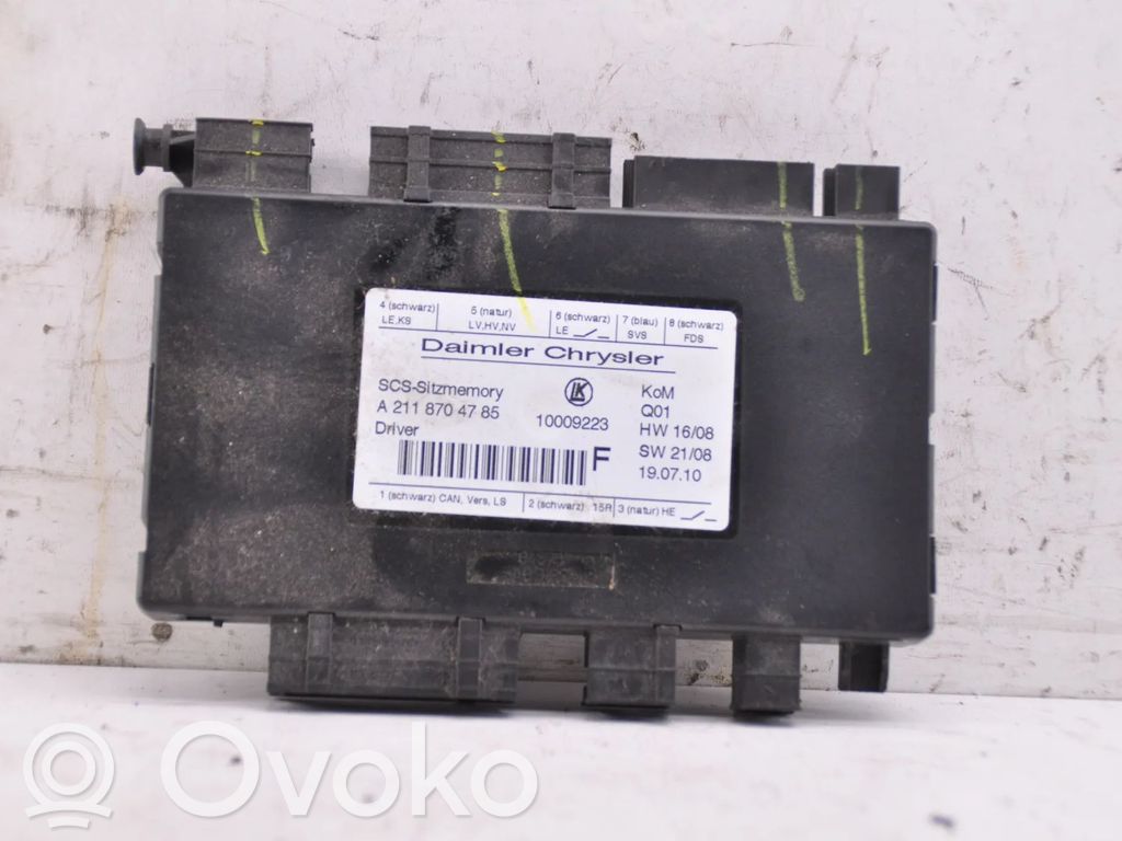 Mercedes-Benz GL X164 Module de commande de siège 