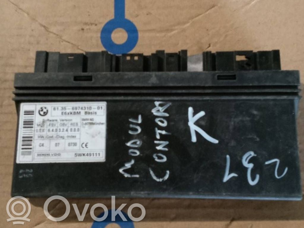 BMW 5 E60 E61 Módulo de confort/conveniencia 