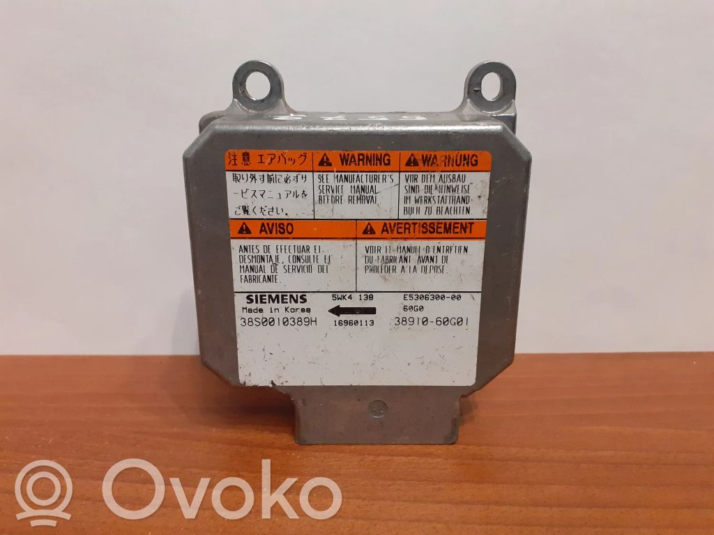 Suzuki Baleno EG Module de contrôle airbag 