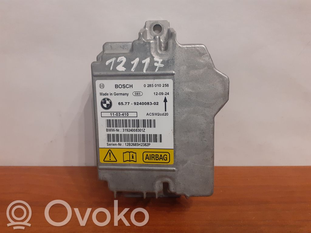 Airbag control unit/module   12117,9240083,0285010258,6577924008302