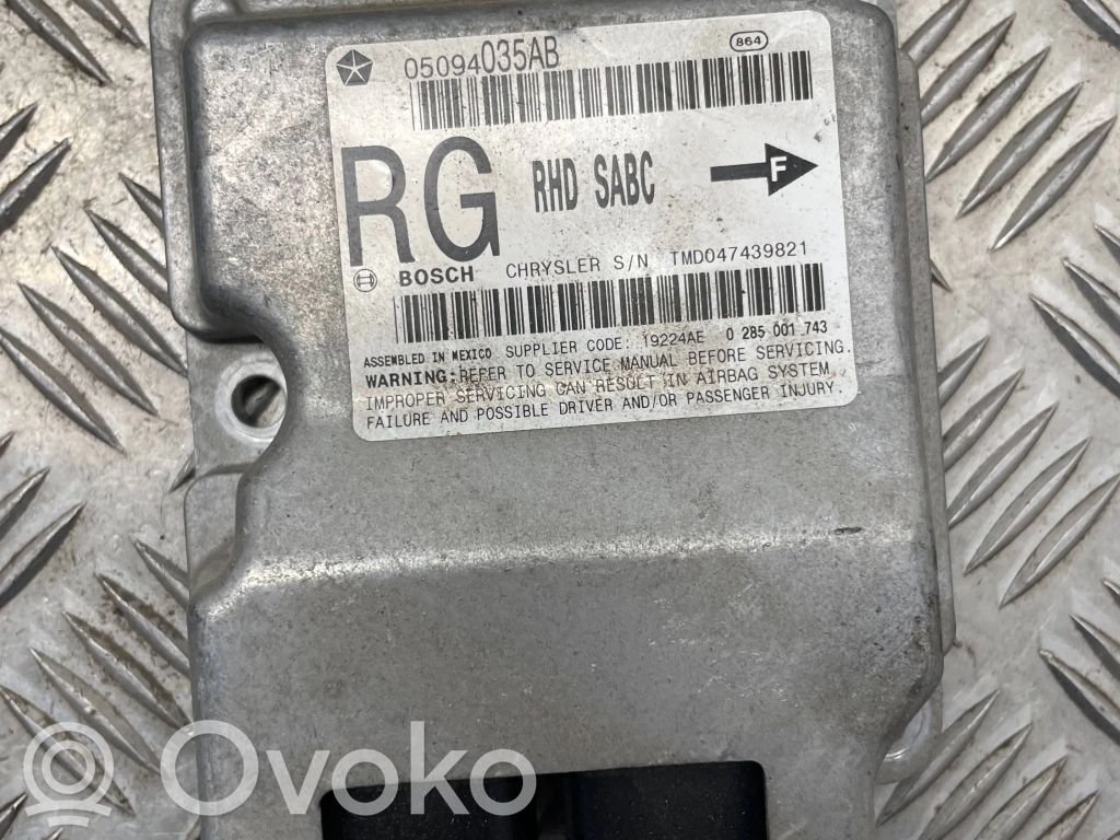 Chrysler Voyager Module de contrôle airbag 