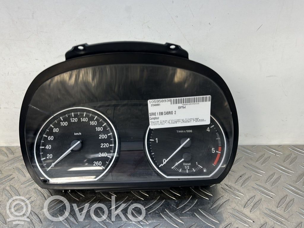 BMW 1 E82 E88 Geschwindigkeitsmesser Cockpit 