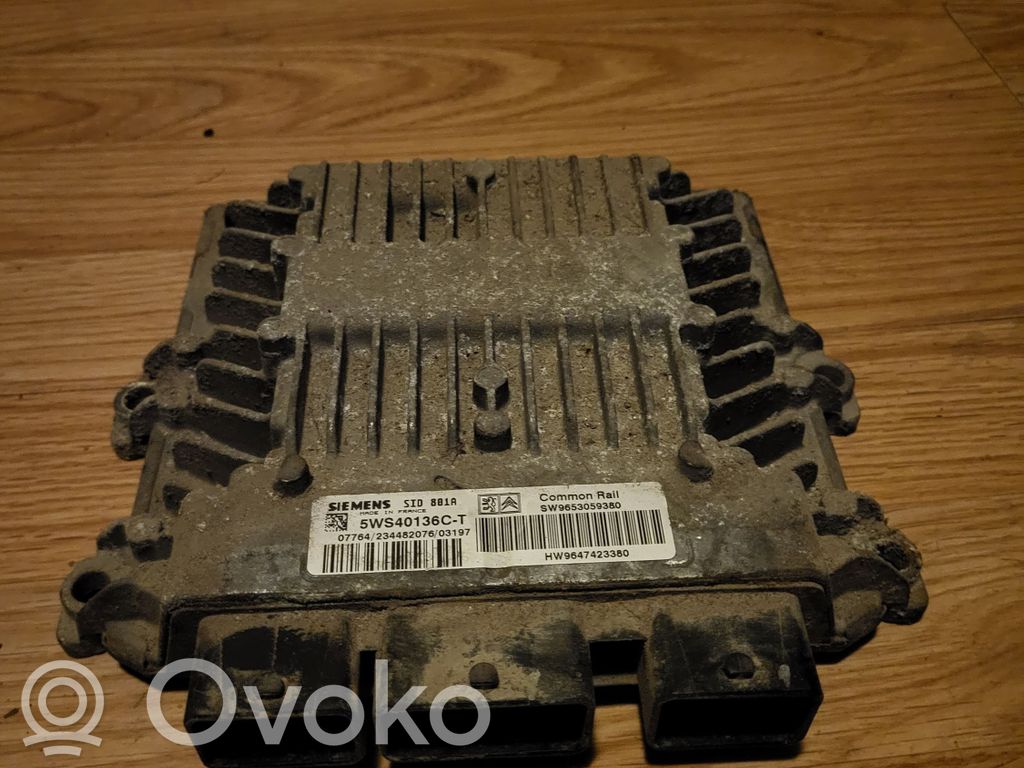 Engine control unit/module   SW9653059380,HW9647423380