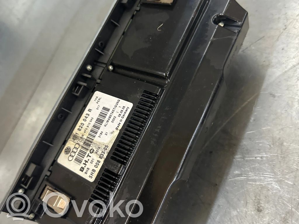Audi A6 S6 C6 4F Climate control unit 